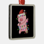 Kerstmis met kerstmis met cadeau metalen ornament (Rechts)