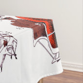 Kerstmis met kerstmis met de kerstman met de honde tafelkleed (Voorbeeld)