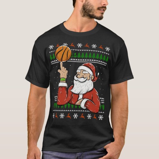 Kerstmis met Kerstmis met honkbal T-shirt (Voorkant)