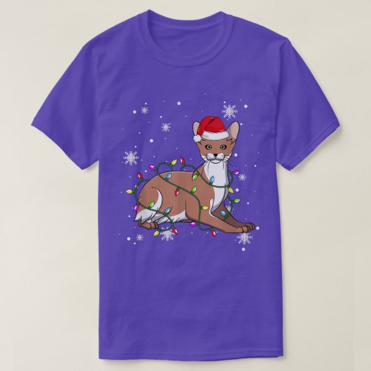 Kerstmis met kerstmis met Javanese Cat Santa T-shirt (Design voorkant)