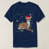 Kerstmis met kerstmis met Javanese Cat Santa T-shirt (Design voorkant)