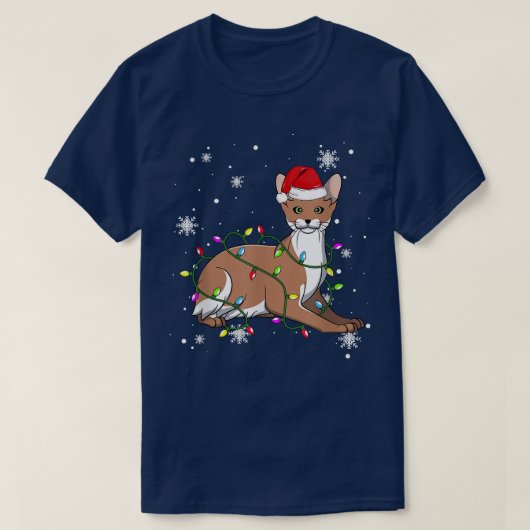 Kerstmis met kerstmis met Javanese Cat Santa T-shirt (Design voorkant)