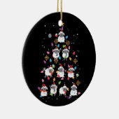 Kerstmis met Kerstmis met kerstbomen Keramisch Ornament (Rechts)