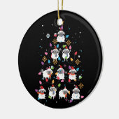 Kerstmis met Kerstmis met kerstbomen Keramisch Ornament (Links)