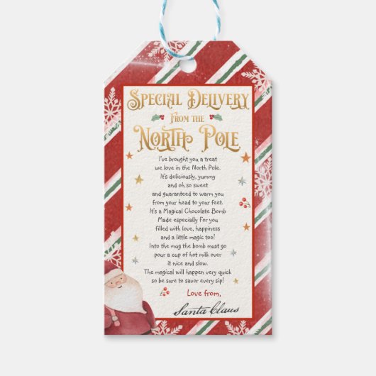 Kerstmis met kerstmis met kerstmis cadeaulabel (Voorkant)