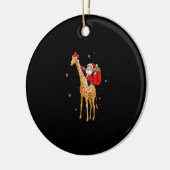 Kerstmis met Kerstmis met kerstmis Giraffe voor ki Keramisch Ornament (Links)