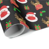 Kerstmis met kerstmis met kerstmis met Santa Reind Cadeaupapier (Rol Hoek)