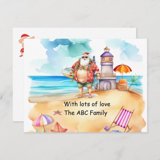 Kerstmis met kerstmis met kerstmis voor kerstmis i feestdagenkaart (Voorkant / Achterkant)