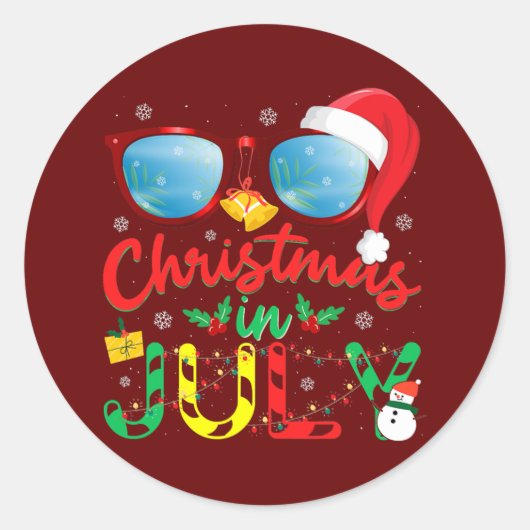 Kerstmis met kerstmis met kerstmis voor kerstmis i ronde sticker (Voorkant)