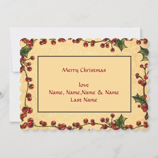 Kerstmis met Kerstmis met twee zijden Kaart (Achterkant)