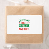 Kerstmis met kerstmis, mistletoe en wijn etiket (Insitu)