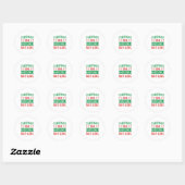 Kerstmis met kerstmis, mistletoe en wijn ronde sticker (Vel)