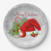 Kerstmis met kerstmis papieren bordje (Voorkant)