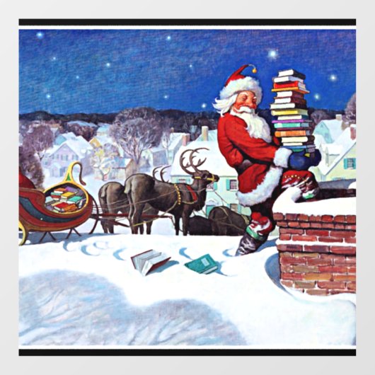 Kerstmis met kerstmis raamsticker (Vel)