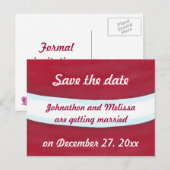 Kerstmis met kerstmis Sla de datum-Briefkaarten op Aankondigingskaart (Voorkant / Achterkant)
