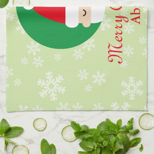 Kerstmis met kerstmis theedoek (Gevouwen)