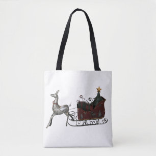 Kerstmis met kerstmis tote bag