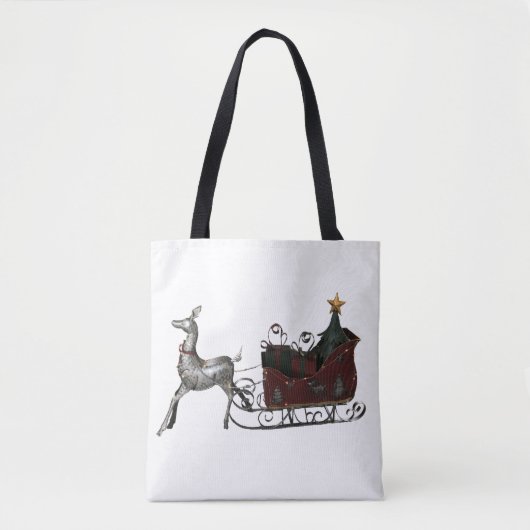 Kerstmis met kerstmis tote bag (Voorkant)