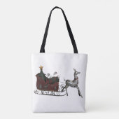 Kerstmis met kerstmis tote bag (Achterkant)