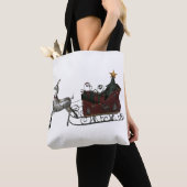 Kerstmis met kerstmis tote bag (Dichtbij)