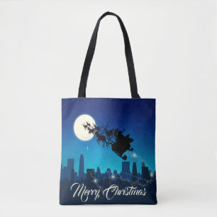 Kerstmis met kerstmis tote bag