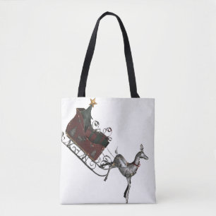 Kerstmis met kerstmis tote bag