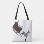 Kerstmis met kerstmis tote bag (Achterkant)