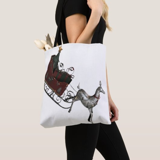 Kerstmis met kerstmis tote bag (Dichtbij)