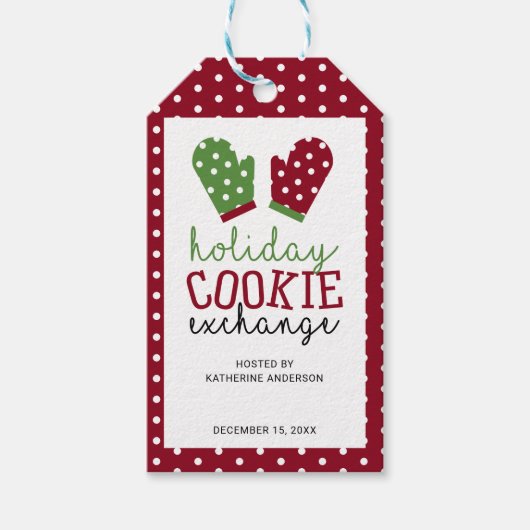 Kerstmis met kerstmis van de Koekjesbeurs van de f Cadeaulabel (Voorkant)