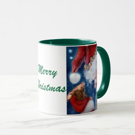 Kerstmis met kerstmis van kerstdieren mok (Voorkant rechts)