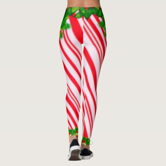 Kerstmis met kerstmis van Santa Fishnet Leggings (Achterkant)