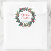 Kerstmis met kerstmis voor de kerstman ronde sticker (Tas)