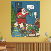 Kerstmis met kerstrecorder Geïnspireerd kunstwerk Canvas Afdruk (Insitu (Woonkamer))