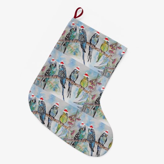 Kerstmis met kerststaart met boedgie grote kerstsok (Voorkant (Hangend))