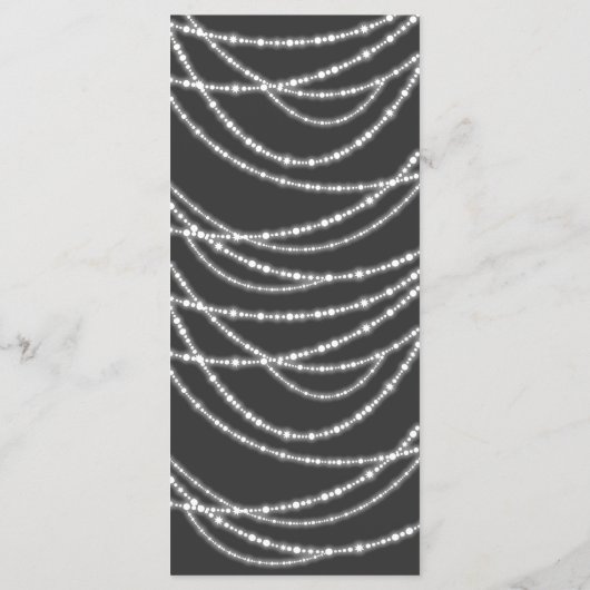 Kerstmis met Kerstverlichting Feestelijke Kerstpar Menu (Achterkant)