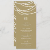 Kerstmis met Kerstverlichting Feestelijke Kerstpar Menu (Voorkant / Achterkant)