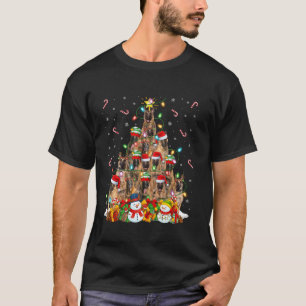 Kerstmis met kerstverlichting voor de kerstman van t-shirt