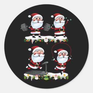 Kerstmis met kerstvizier - Dadlift Ronde Sticker