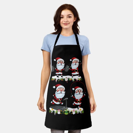 Kerstmis met kerstvizier - Dadlift Schort (Gedragen)