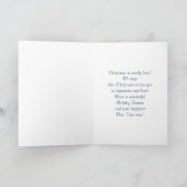 Kerstmis met Kinderen en puppy Feestdagen Kaart (Binnen)