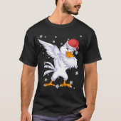 kerstmis met kip t-shirt (Voorkant)