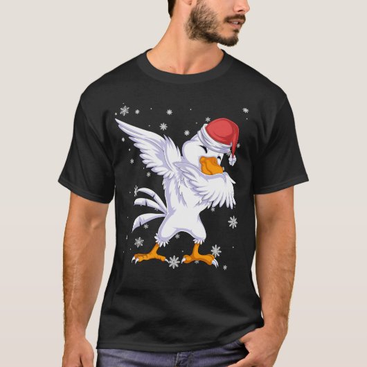 kerstmis met kip t-shirt (Voorkant)