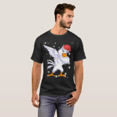 kerstmis met kip t-shirt (Voorkant volledig)