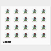 Kerstmis met Kitten Holiday met kerstcadeautjes Ronde Sticker (Vel)