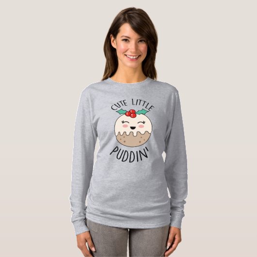 Kerstmis met kleine pudding-trui jumper t-shirt (Voorkant volledig)