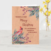 Kerstmis met kleinkind en familie kaart (Gele Bloem)