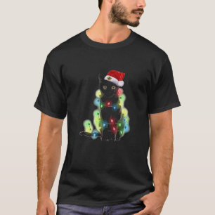 Kerstmis met kleurrijke lichte kerstdag t-shirt