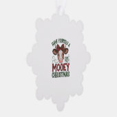 Kerstmis met Koe Ornament Kaart (Rechts)