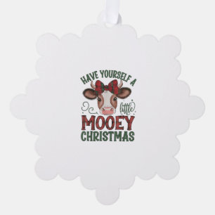 Kerstmis met Koe Ornament Kaart