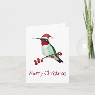 Kerstmis met Kolibrie Feestdagen Kaart